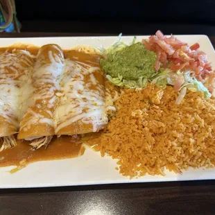 Chicken enchiladas all rice