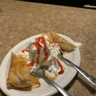 Cheesecake Chimi for dessert was so good!!!