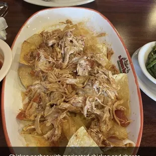 A shredded chicken nacho plate from a month ago....