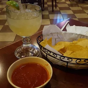 Hot salsa calls for a Jumbo Margarita!