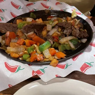 Steak fajitas