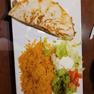 Mushroom quesadilla