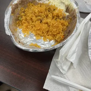 Side of Beans and rice