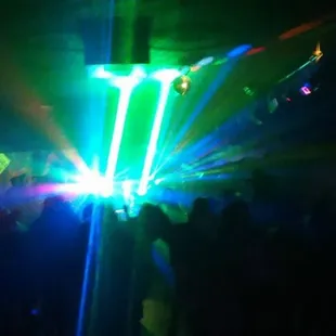 people dancing in the dark