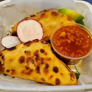 Ribeye Birria Tacos (2 tacos): side of 8oz Birria Broth included ($15.99)