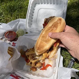 It all fell out. Soft bread