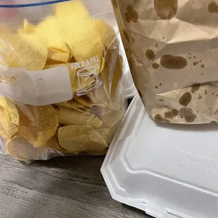 So many delicious chips I put them in a Ziploc