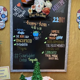 day of the dead menu