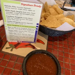 Chips and salsa while waiting to order. Salsa was fabulous!!