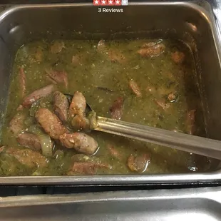 Chorizo en salsa verde