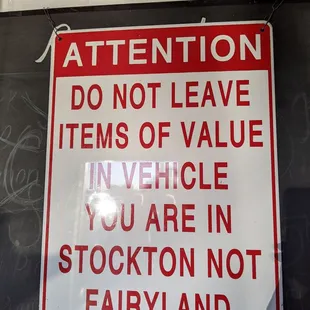 Entry sign