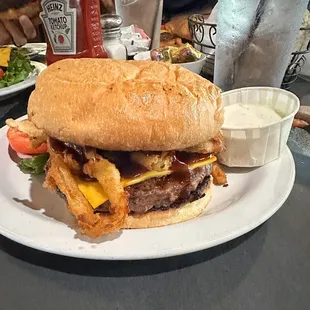 Bbq burger add cheese.