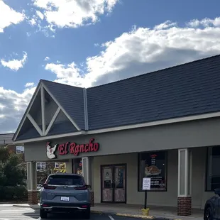 the front of the restaurant