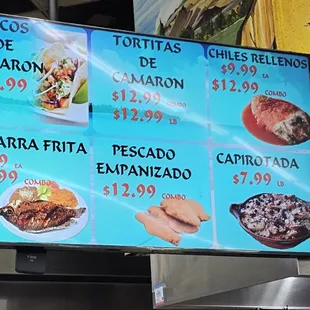 a menu for a mexican restaurant