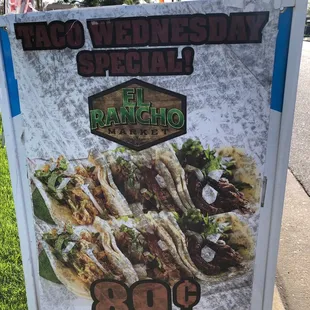 Tacos 89 cents every Wednesday and Thursday