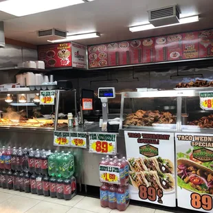 a variety of food items