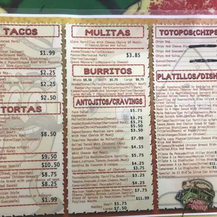 Menu front