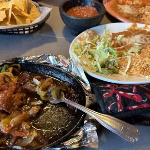 Chicken fajitas  Combo plate