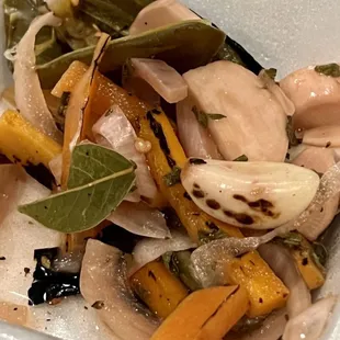 a close up of a plate of food