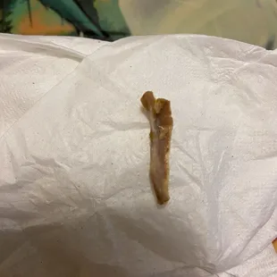 Piece of bone inside the enchiladas