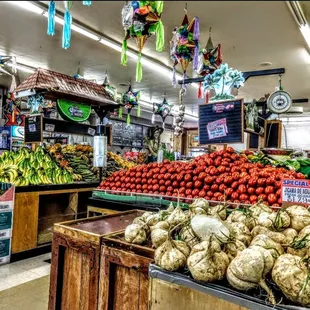 a variety of fruits and vegetables
