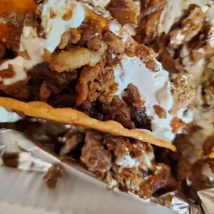 a close up of a plate of food