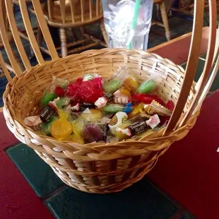 After meal candy basket