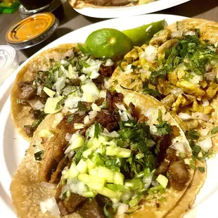 Tacos (served with cilantro &amp; onion) - Pork Chop (Chuleta de Puerco), Chicken (Pollo),  Pastor (Adabada)