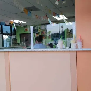 a view of a store window