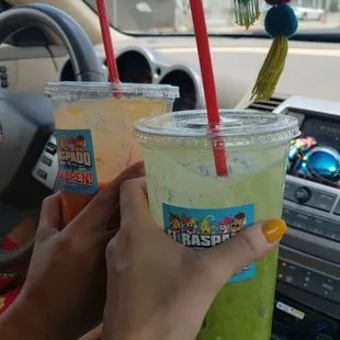 La Quincinera (green) &amp; La Corrida (orange)