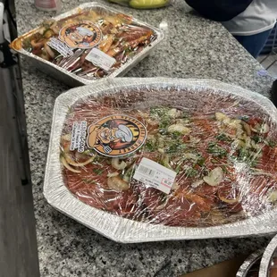 a variety of pizzas