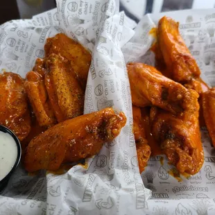 Spicy lemon pepper on left and Amarillo hot on right.