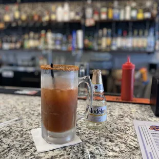 a drink and a beverage