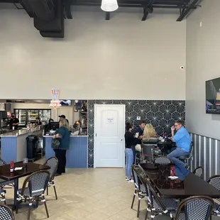 people sitting at tables