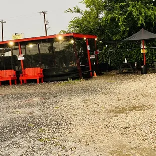 Their outdoor seating area.