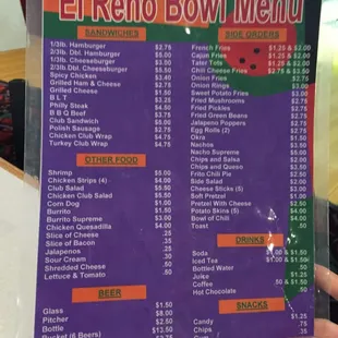 Menu.