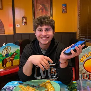 My partner eating combo 1. He loved it!!!