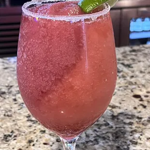 Blueberry and raspberry margarita