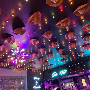 the interior of a mexican restaurant