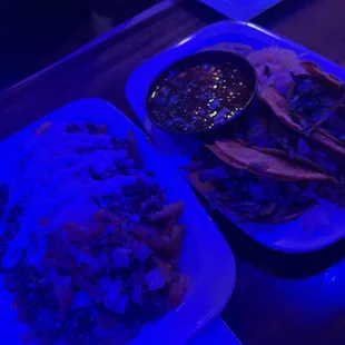 Asad fries and Birria Tacos