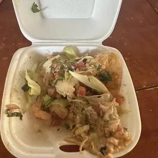 The lovely taco I received from this place. Super disappointing and a waste of money.