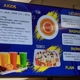 Juices, smoothies, desserts