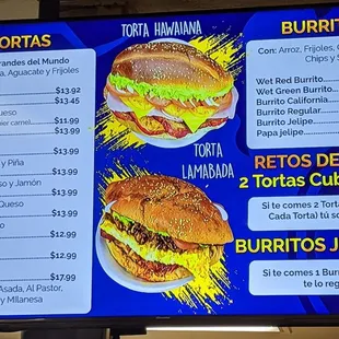 TORTAS!!, BURRITOS!!