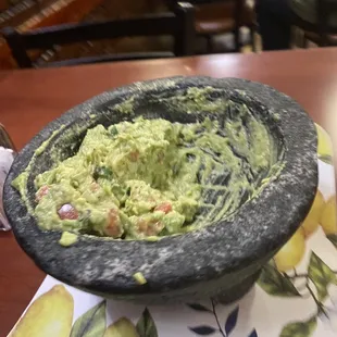 Table side guacamole.   I couldn't wait to dig in!