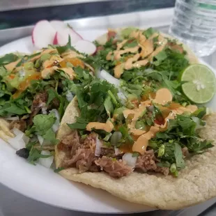 Asada, carnitas, birria tacos