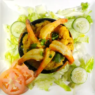 MOFONGO CON CAMARONES AL AJILLO