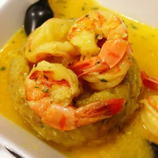 Mofongo with shrimp