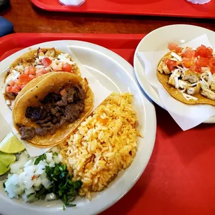 Tacos and Mexican Rice