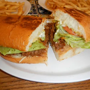 Torta Adovada. Didn't much care for the Sloppy Joe-ish meat. The rest of it was good though.