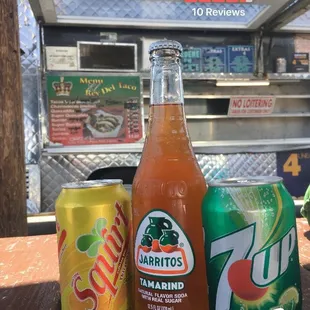 a variety of beverages